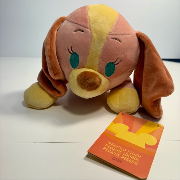 NWT. Disney Parks Lady and The Tramp Plush Dog Weighted Soft 14” Stuffed Animal. - Picture 3 of 11